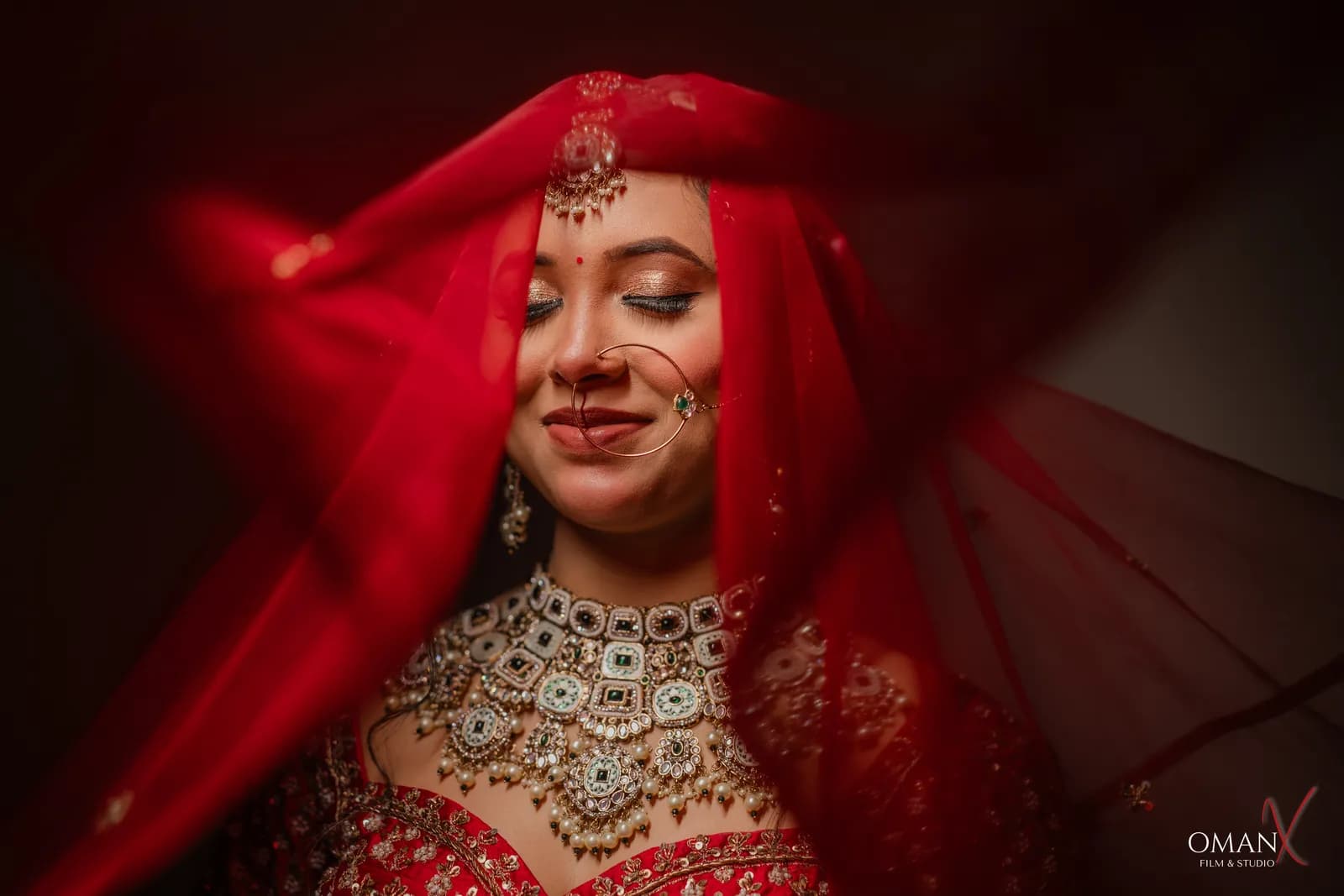 Indian Bridal Portrait Photography by OMANX Film & Studio